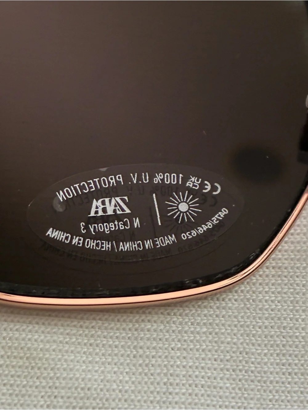 NWOT. Zara Kids Geometric Gold Frame/Pink Mirror Lens Sunglasses.